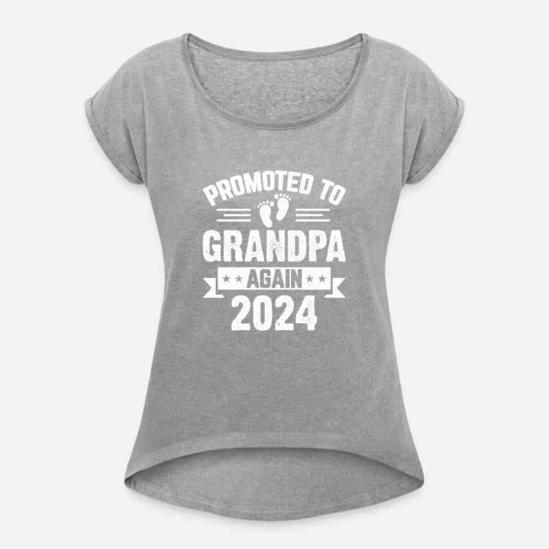 Men's Promoted To Grandpa Again Est 2024