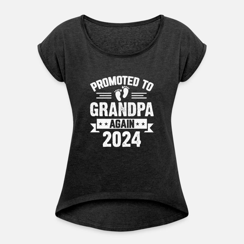 Men's Promoted To Grandpa Again Est 2024