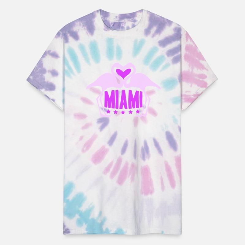 Miami Usa 2 Flamingos Heart Birds America Florida