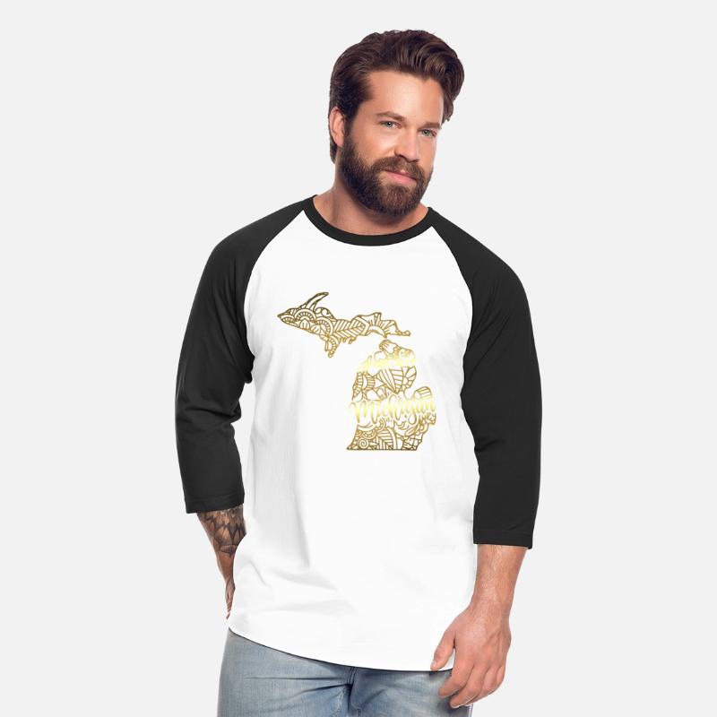 Michigan State Mandala USA America Pretty Gold