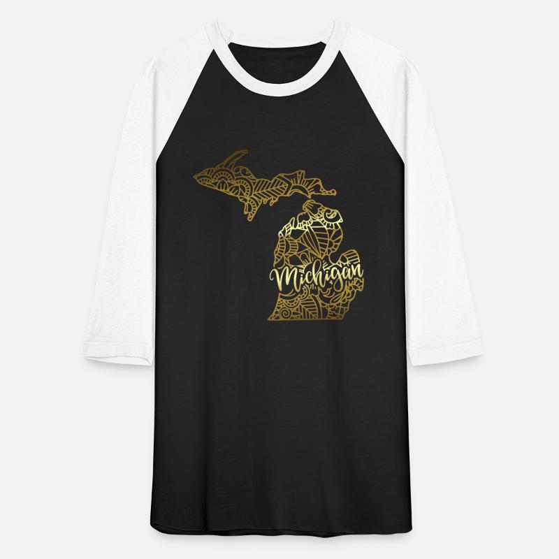 Michigan State Mandala USA America Pretty Gold