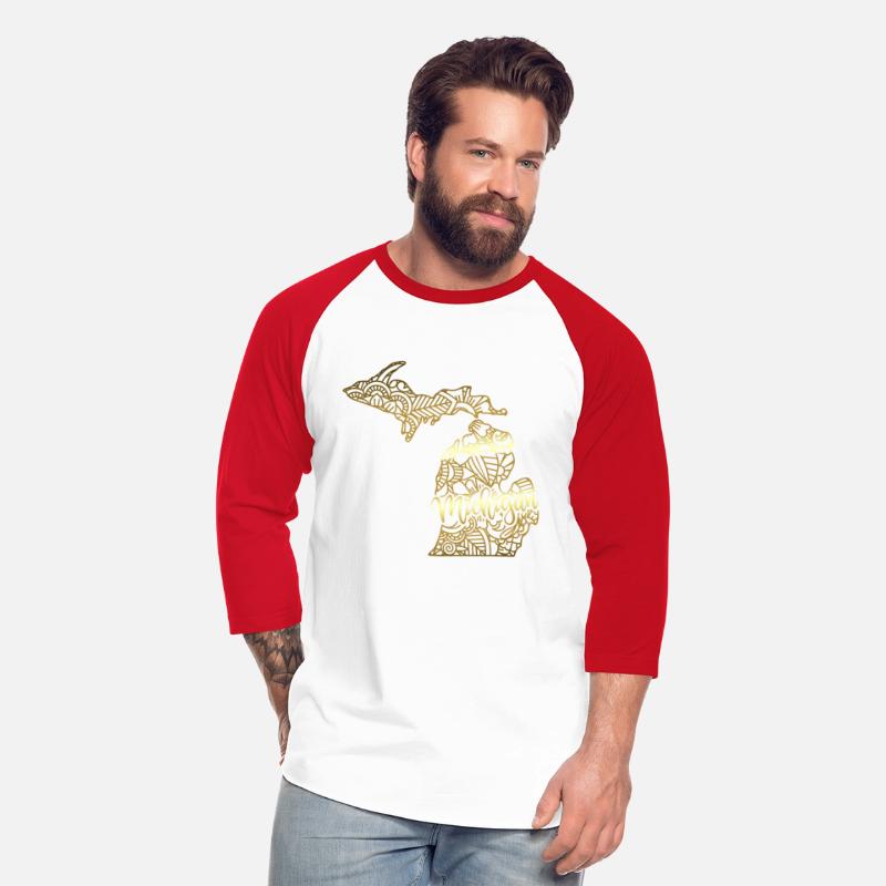 Michigan State Mandala USA America Pretty Gold