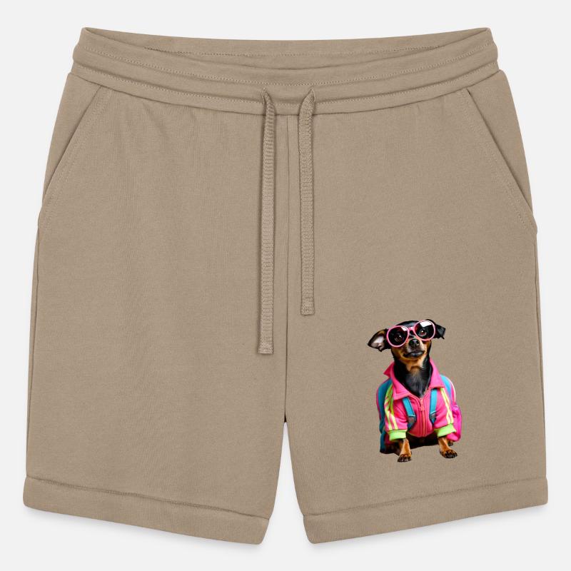 Min Pin in 80's gear