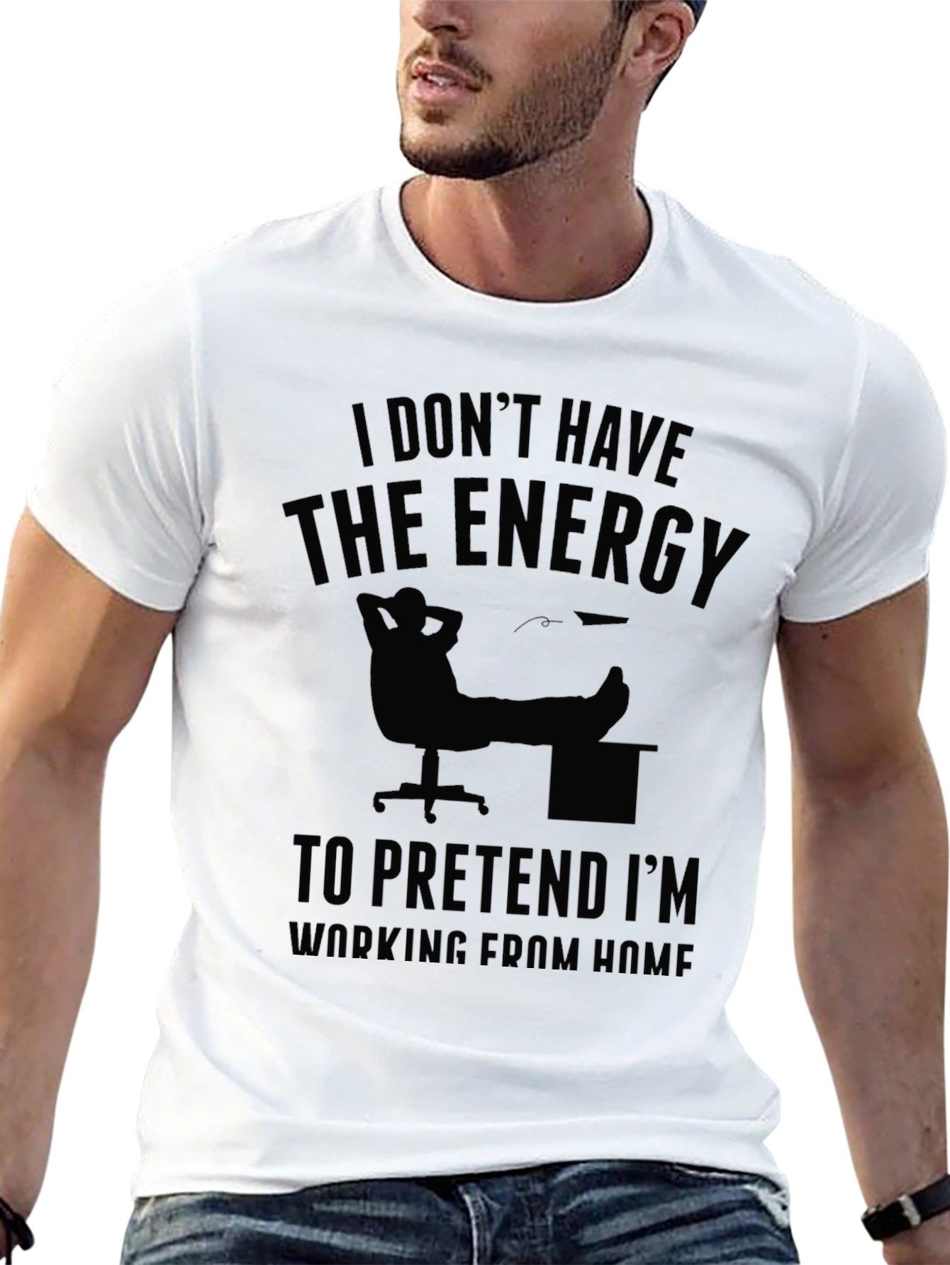 Funny Working From Home Graphic Tee - Black