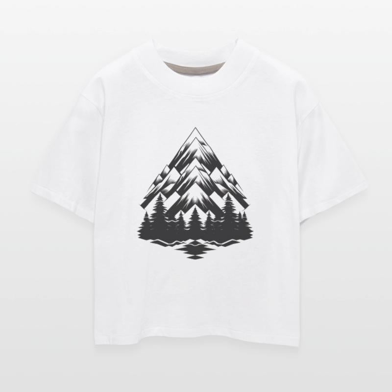 Monochrome Mountain Reflection