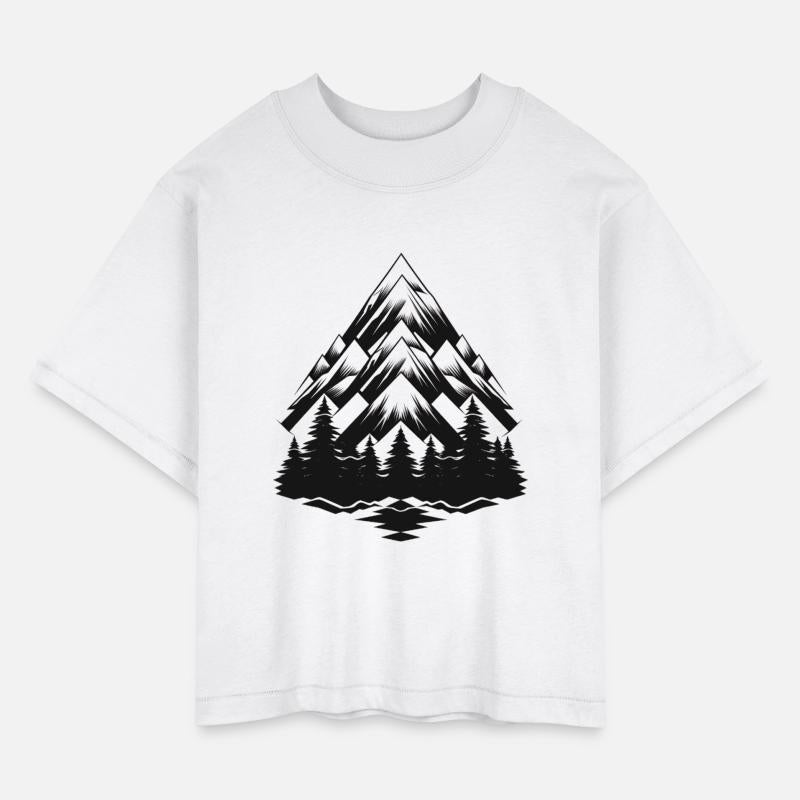 Monochrome Mountain Reflection