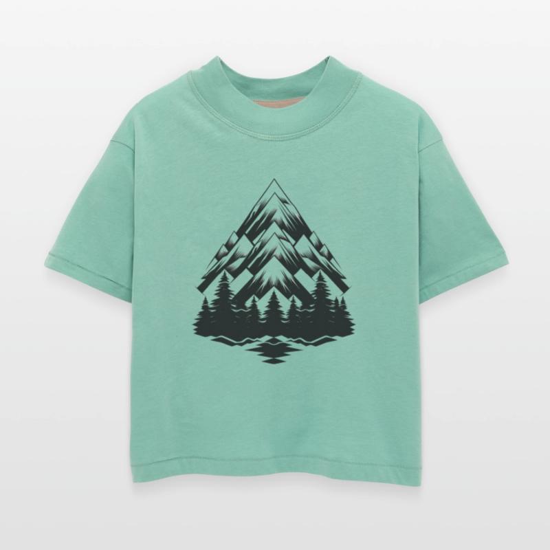 Monochrome Mountain Reflection