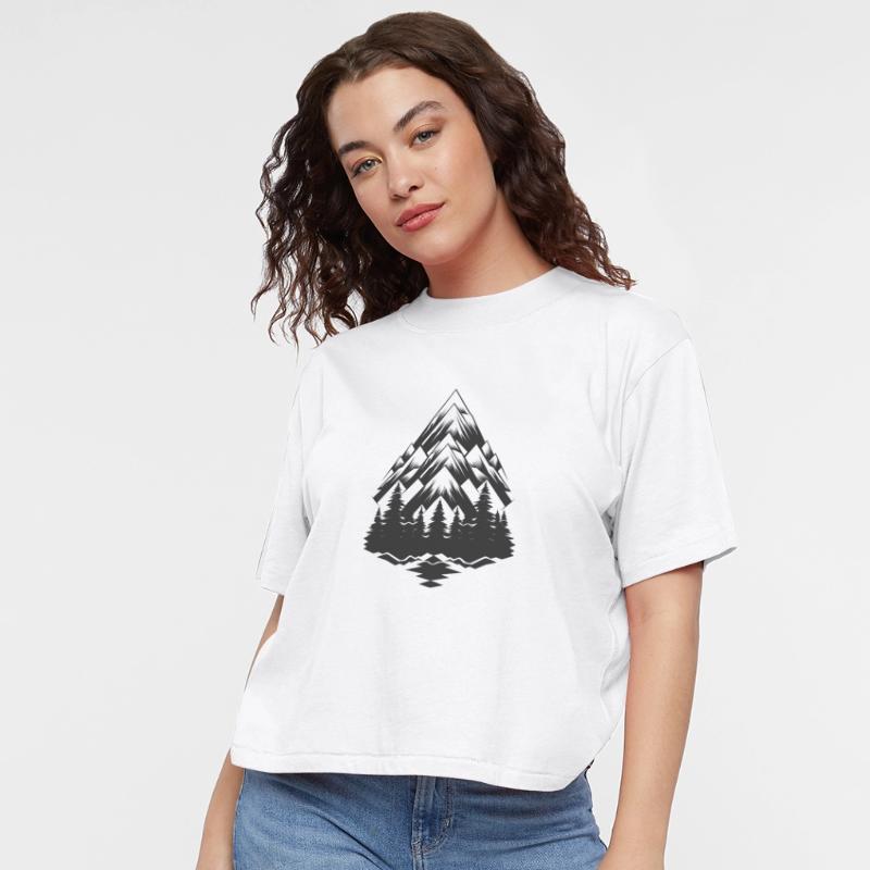 Monochrome Mountain Reflection