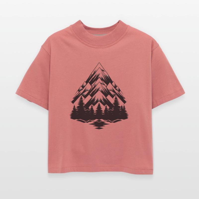 Monochrome Mountain Reflection