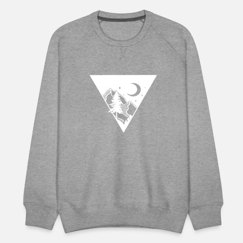 Mountain Moonilight Triangle Abstract