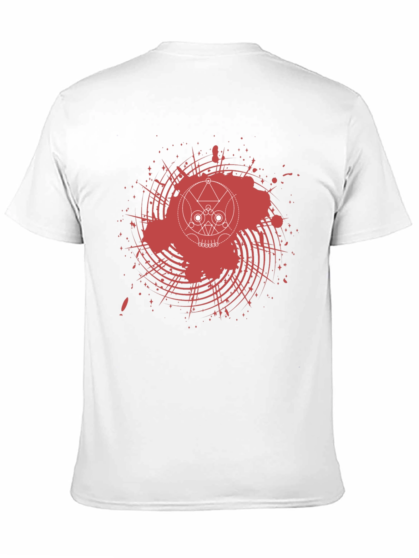 Abstract Skull Graphic Tee - Mens Black T-Shirt
