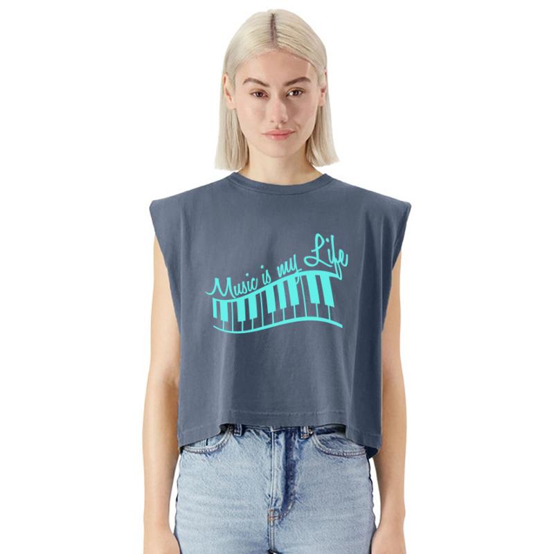 Music is my Life Text Keyboard Piano Love Party