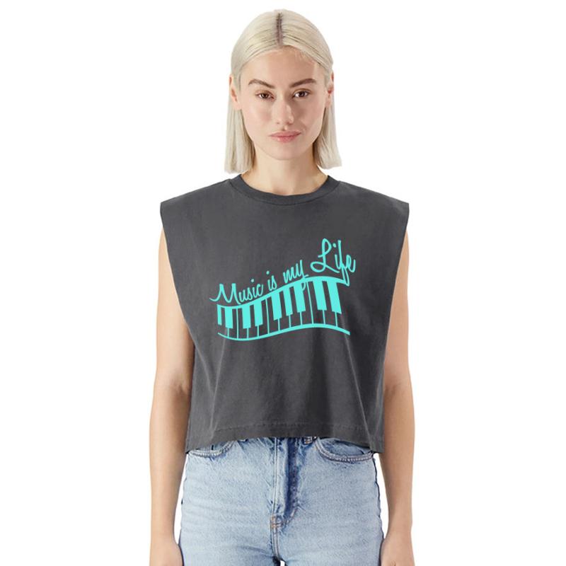 Music is my Life Text Keyboard Piano Love Party