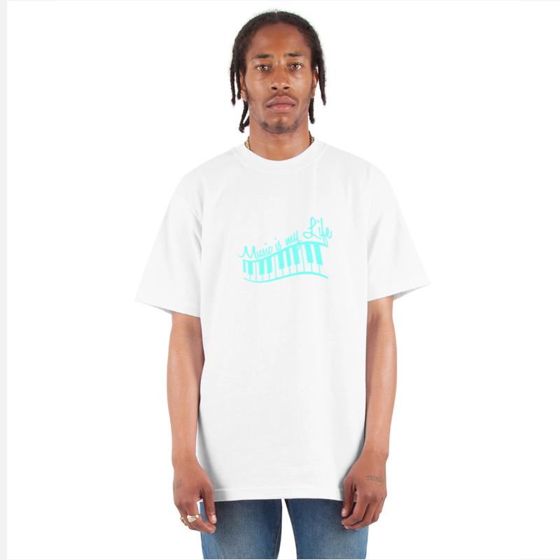 Music is my Life Text Keyboard Piano Love Party