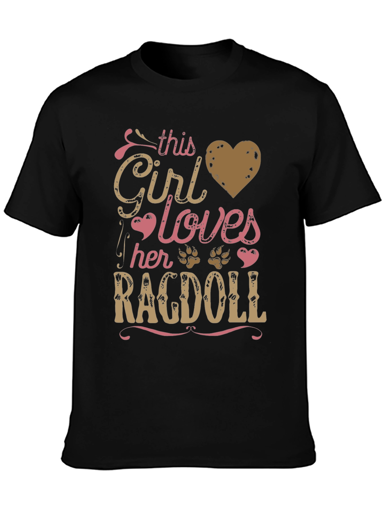 Girl Loves Ragdoll T-Shirt - Cat Lover Tee