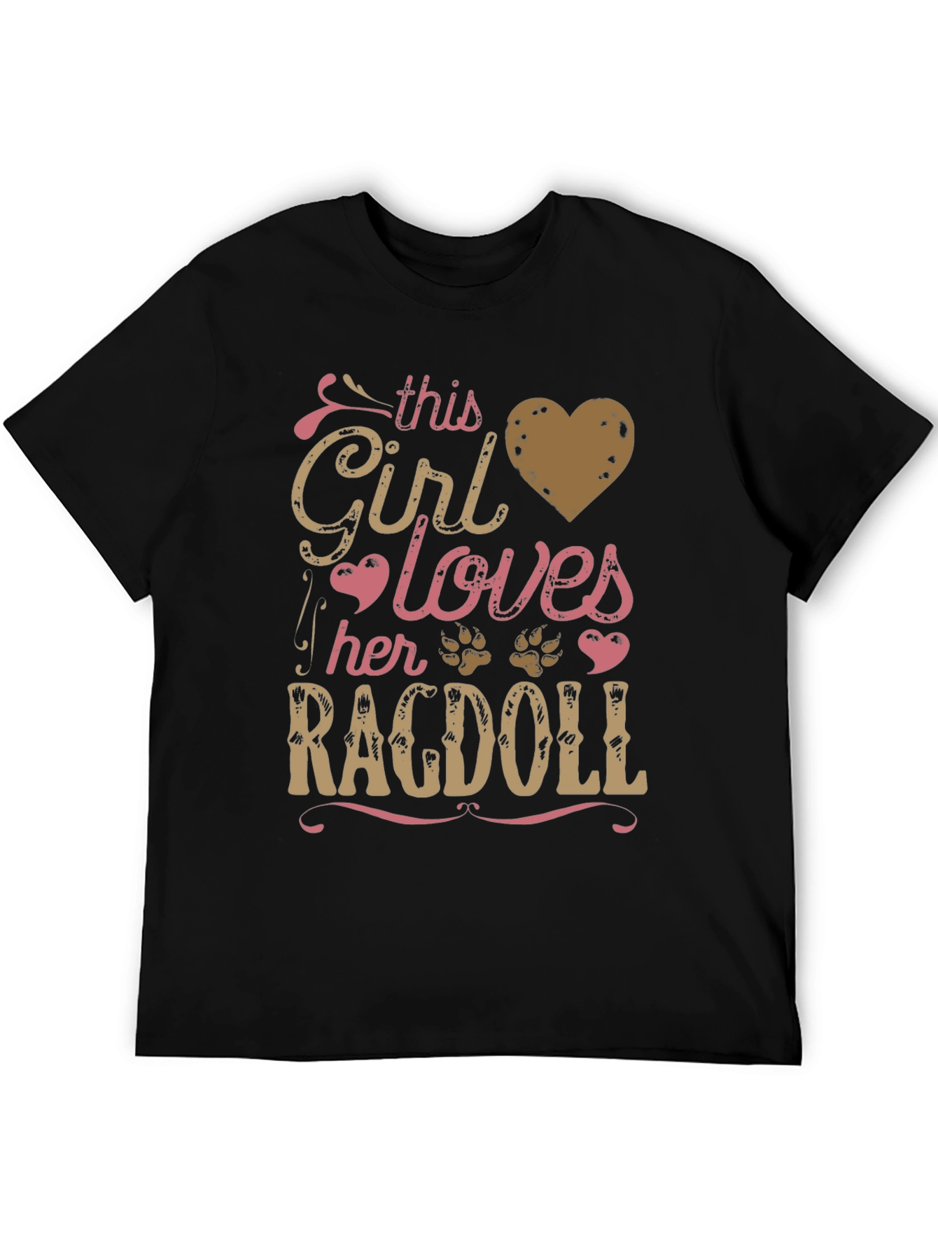 Girl Loves Ragdoll T-Shirt - Cat Lover Tee