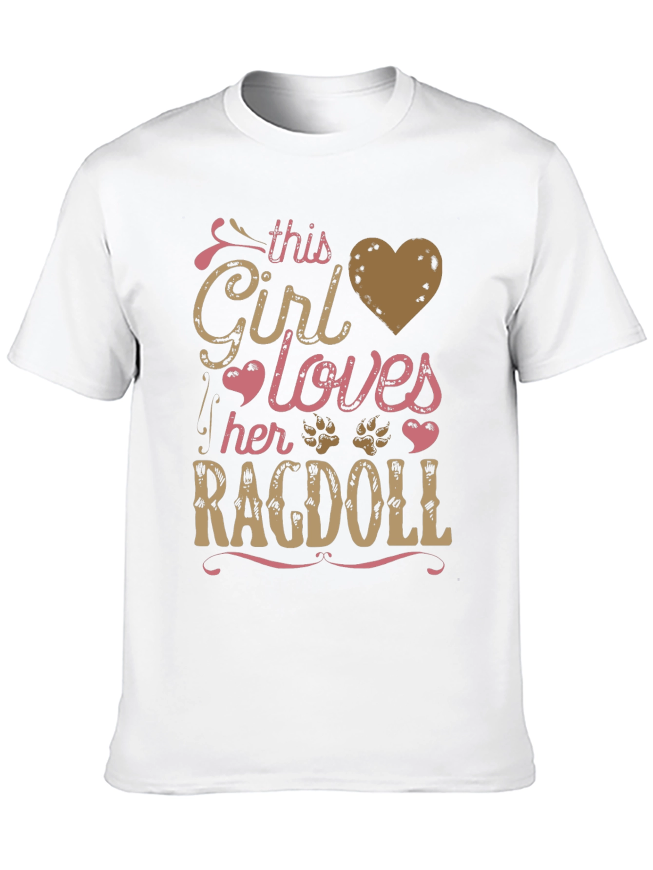 Girl Loves Ragdoll T-Shirt - Cat Lover Tee
