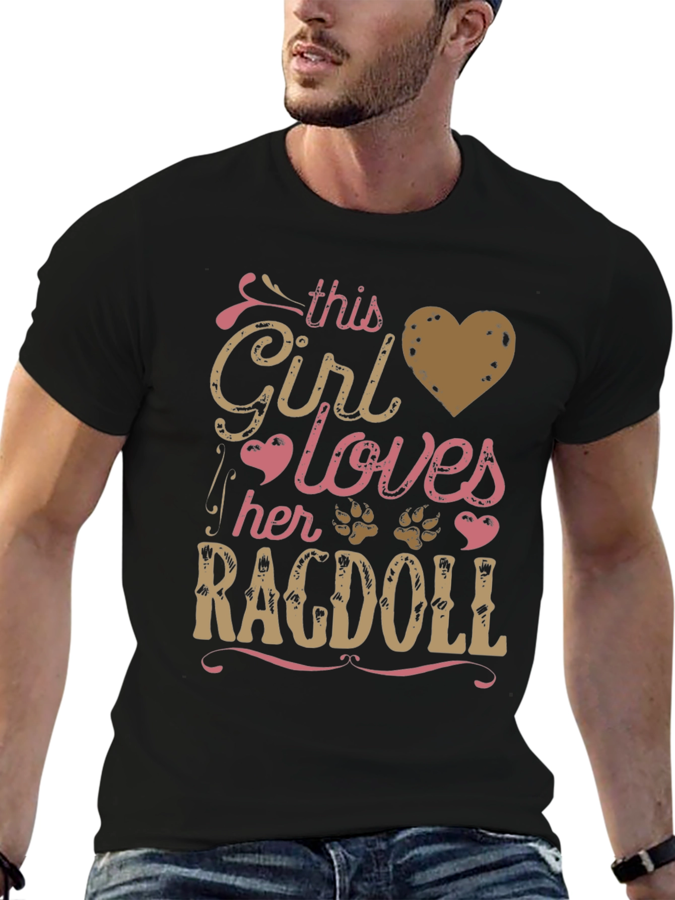 Girl Loves Ragdoll T-Shirt - Cat Lover Tee