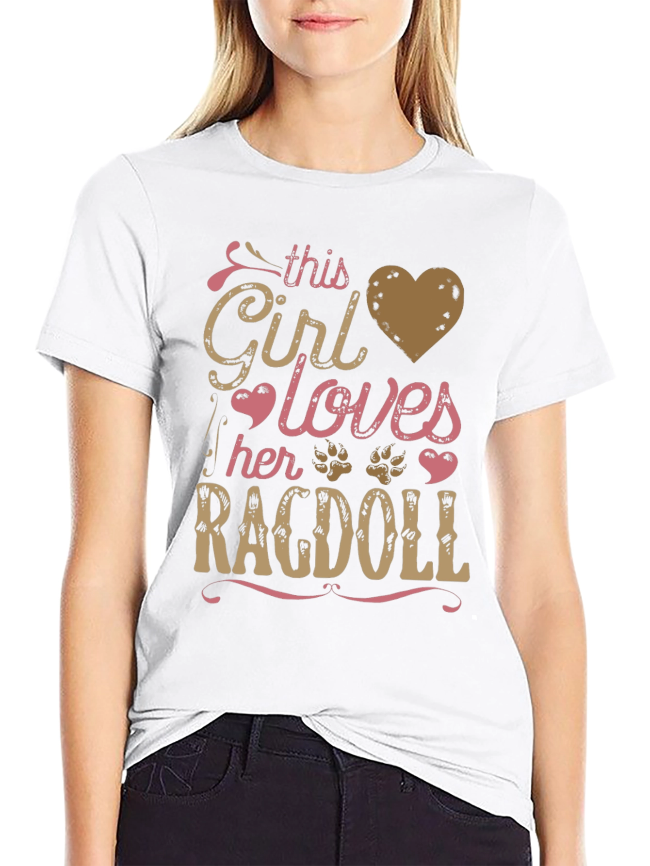Girl Loves Ragdoll T-Shirt - Cat Lover Tee