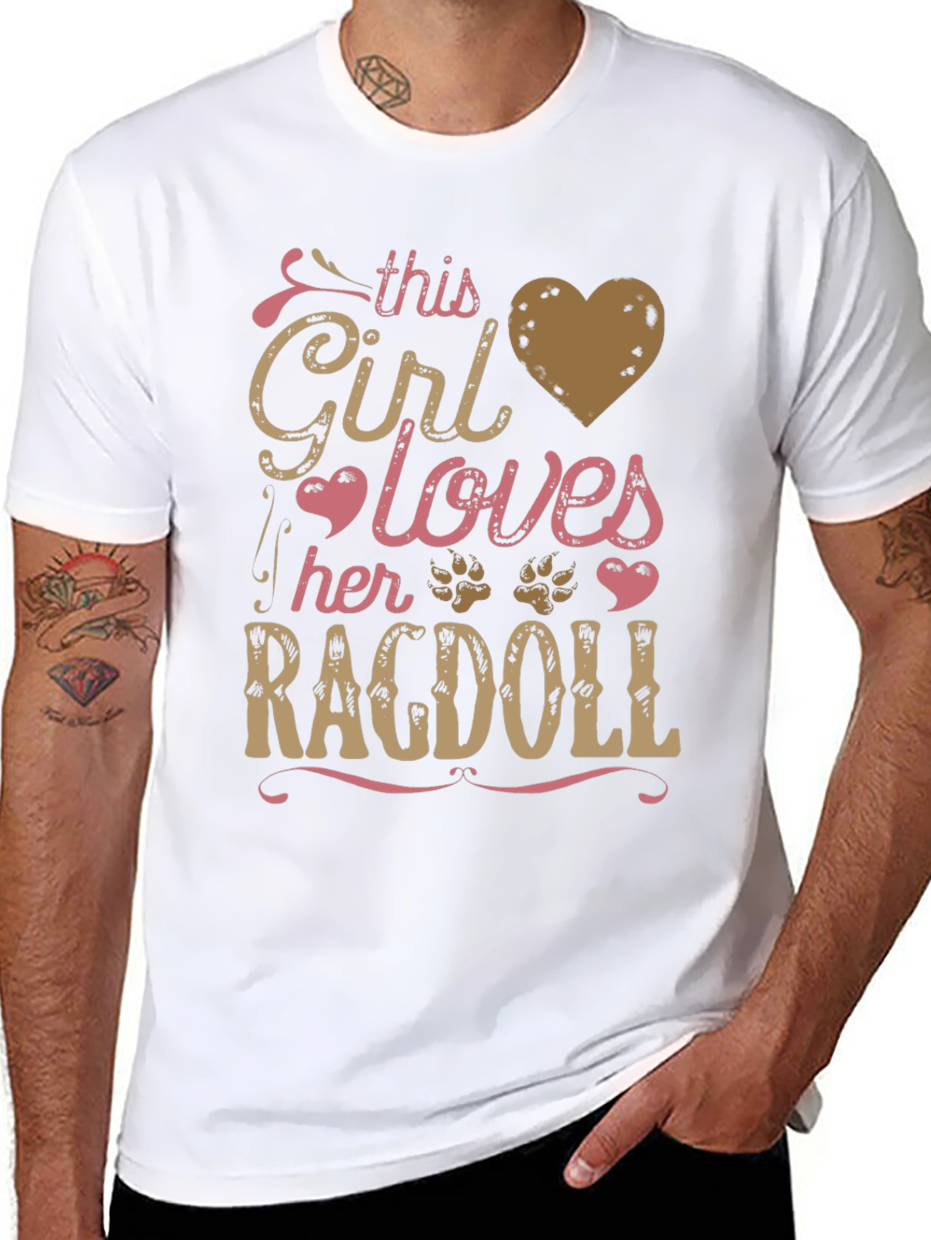 Girl Loves Ragdoll T-Shirt - Cat Lover Tee