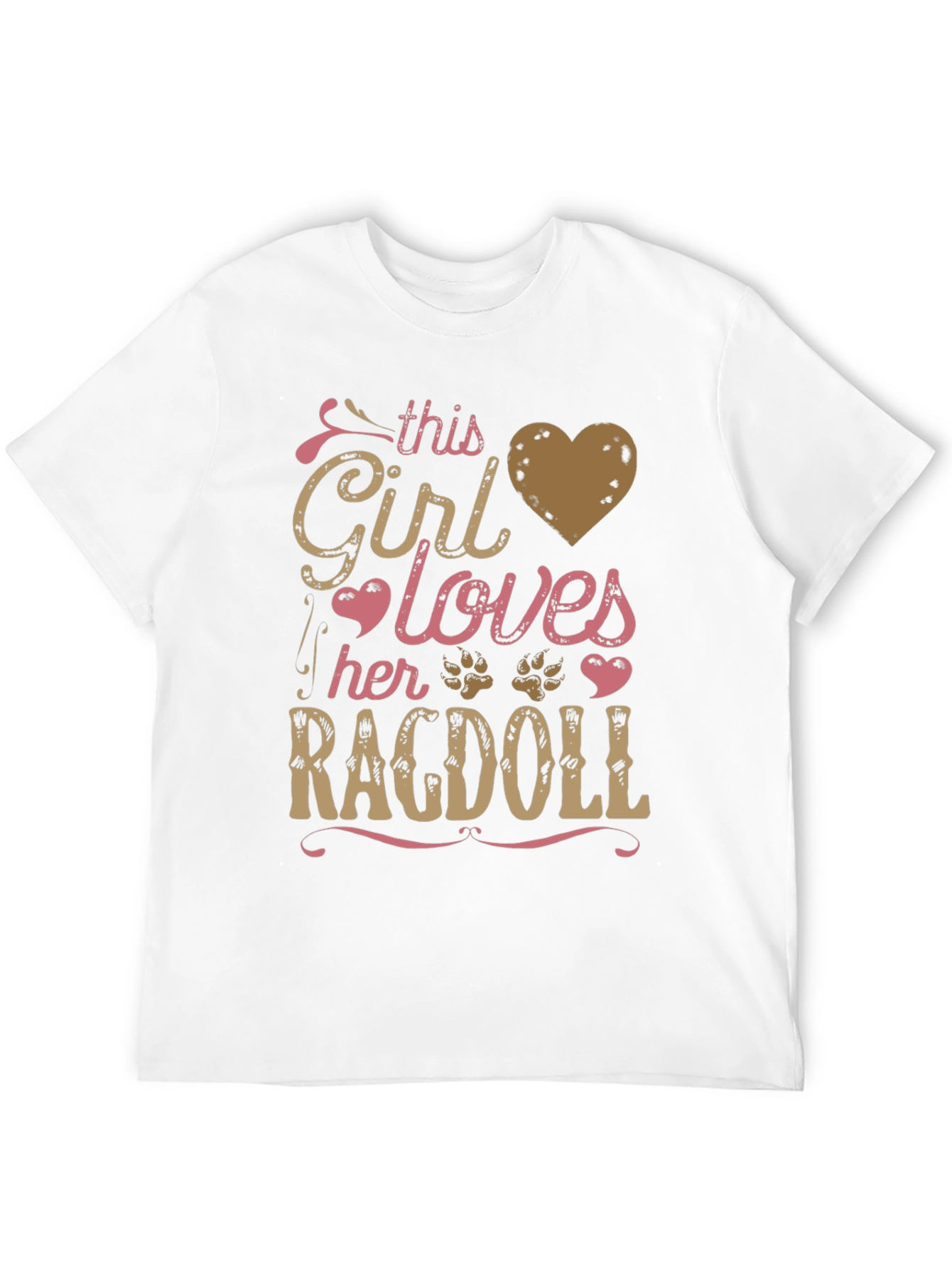 Girl Loves Ragdoll T-Shirt - Cat Lover Tee