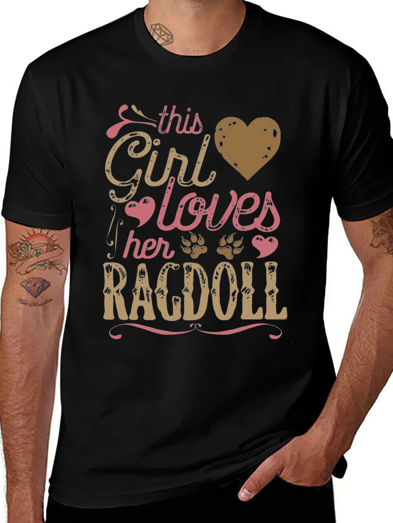 Girl Loves Ragdoll T-Shirt - Cat Lover Tee