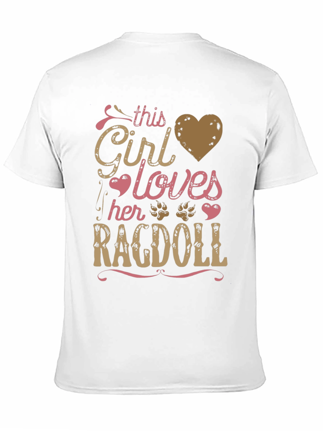 Girl Loves Ragdoll T-Shirt - Cat Lover Tee