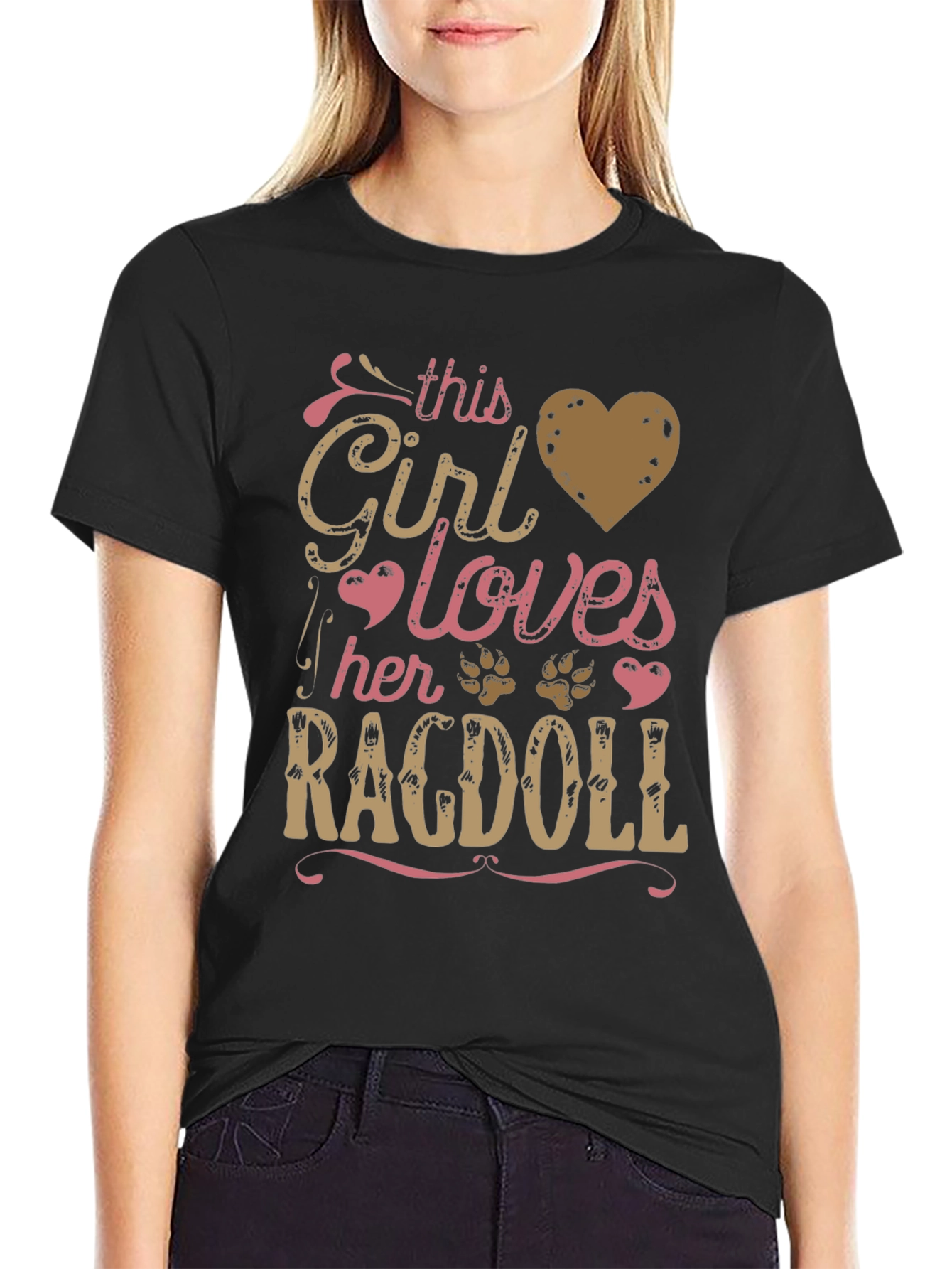 Girl Loves Ragdoll T-Shirt - Cat Lover Tee