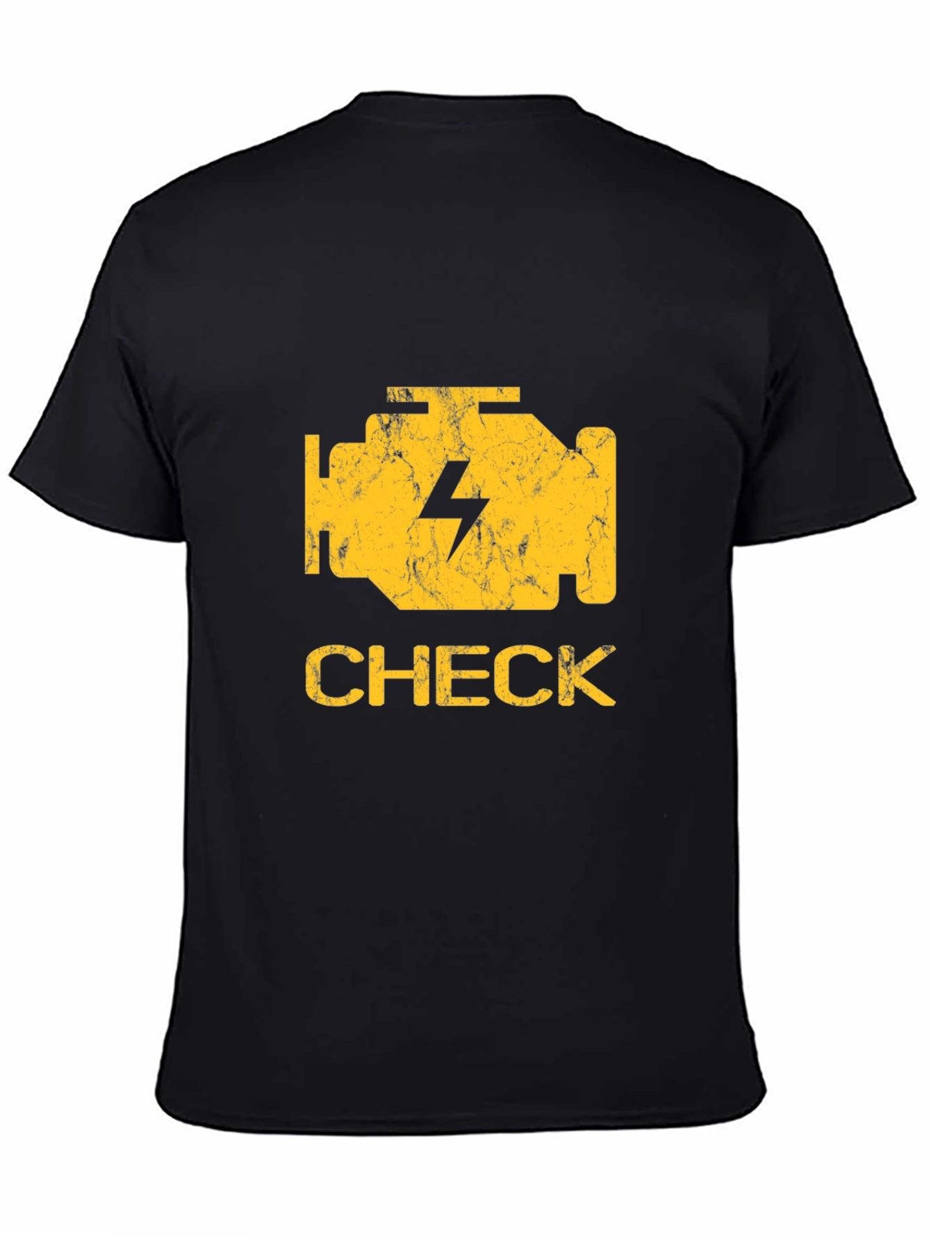 Check Engine Light Graphic T-Shirt - Black