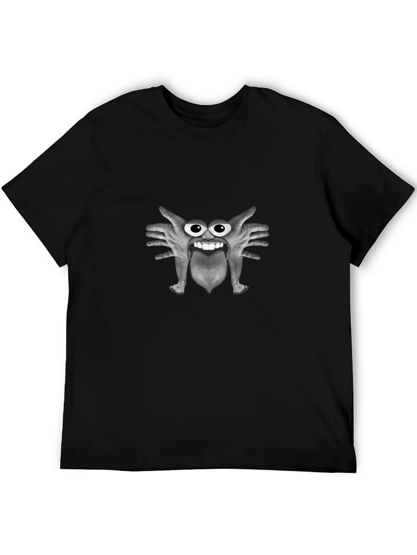 Funny Monster Hand Face Graphic T-Shirt