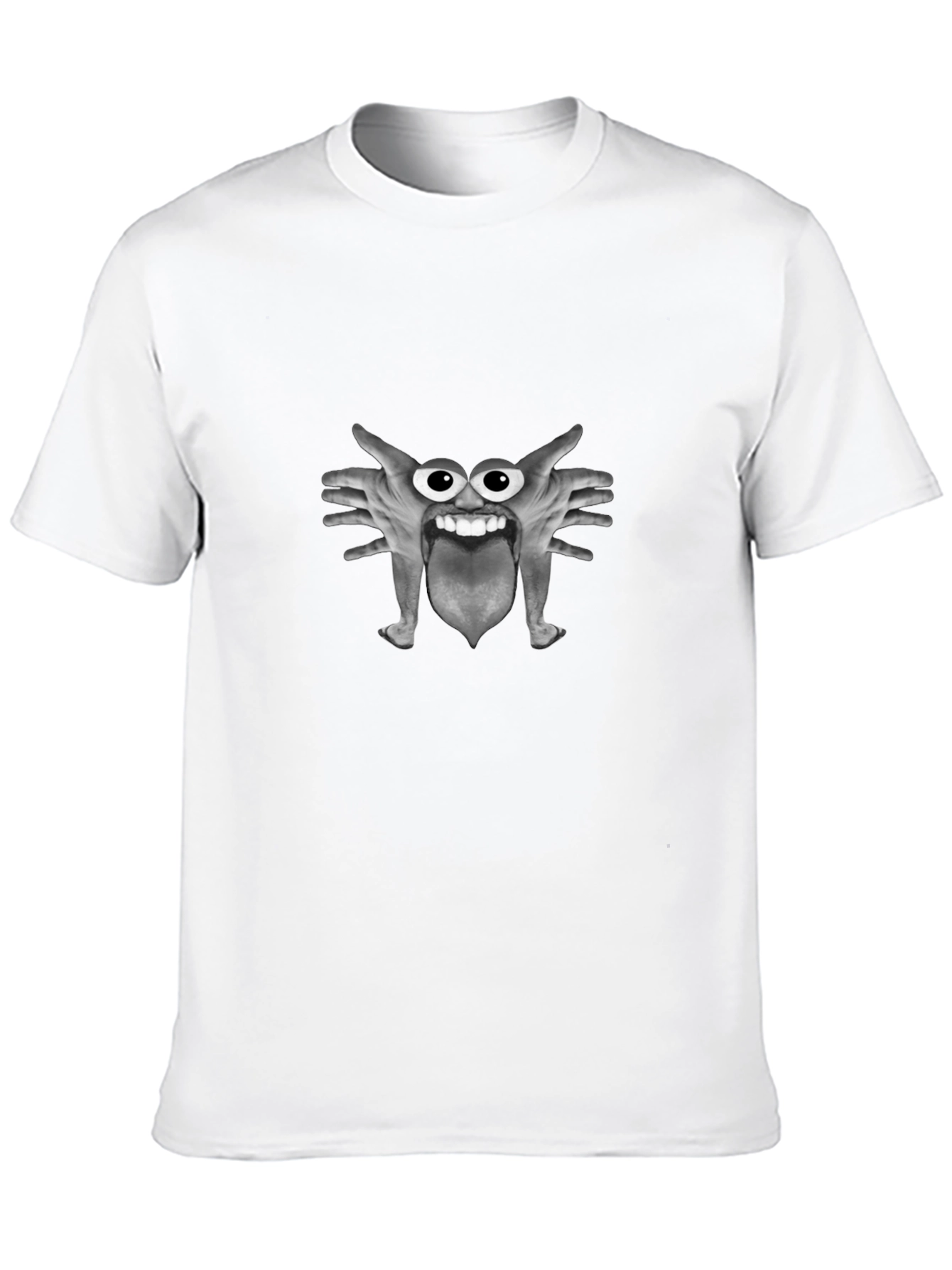 Funny Monster Hand Face Graphic T-Shirt