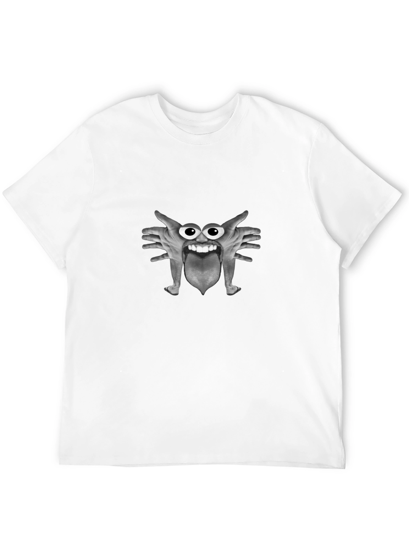 Funny Monster Hand Face Graphic T-Shirt