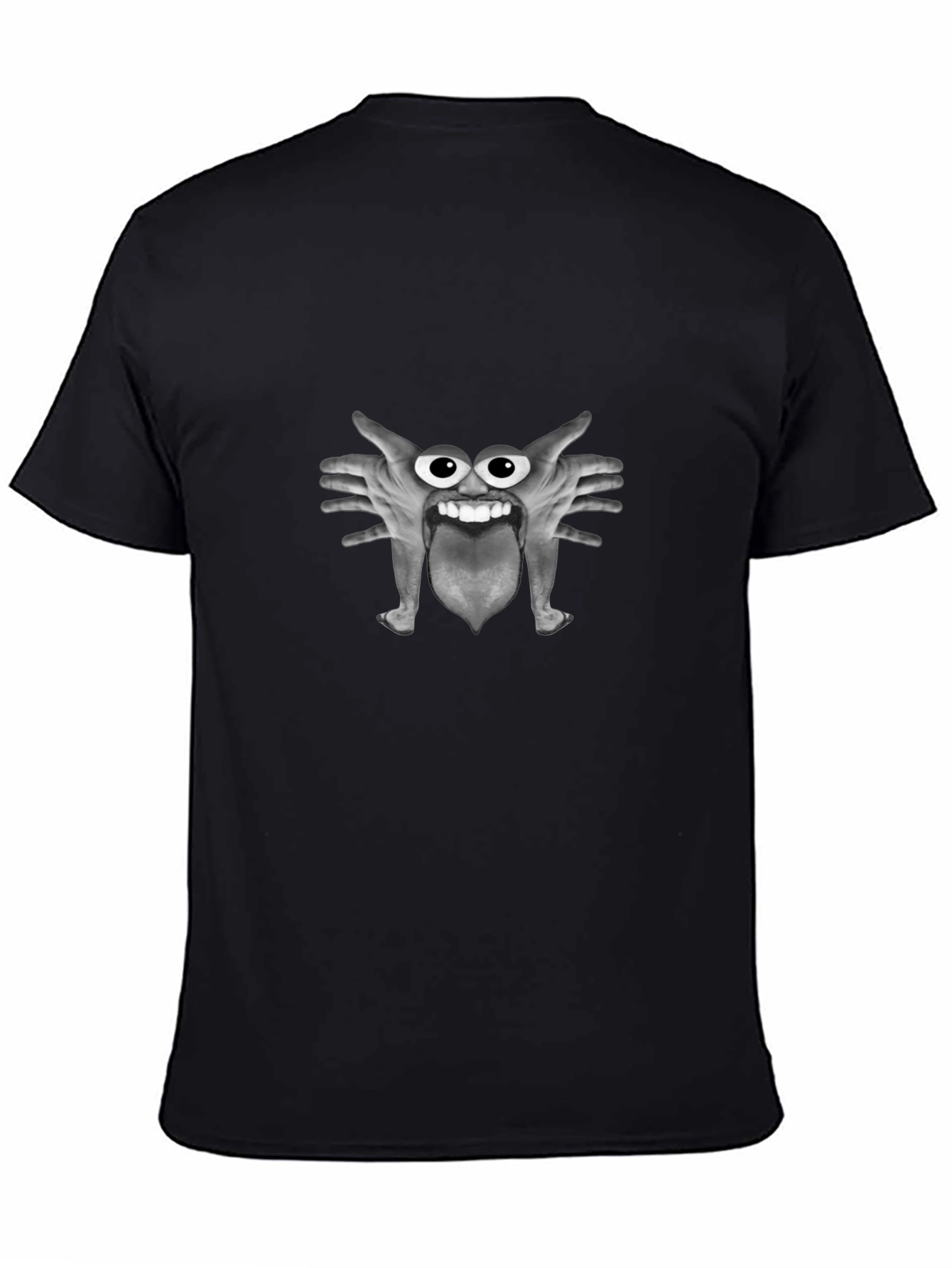 Funny Monster Hand Face Graphic T-Shirt