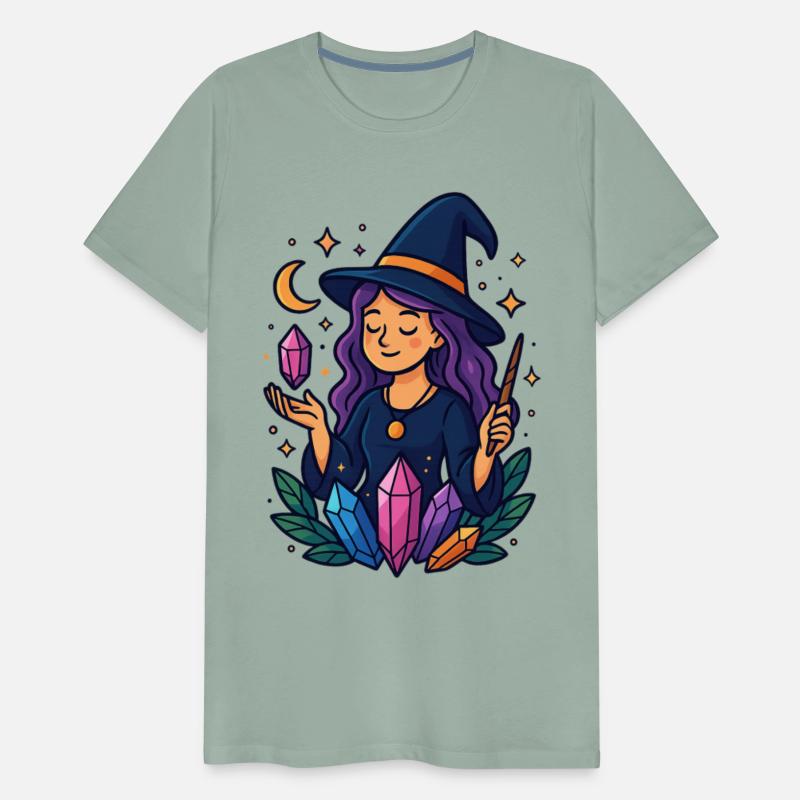 Mystical Crystal Witch Illustration
