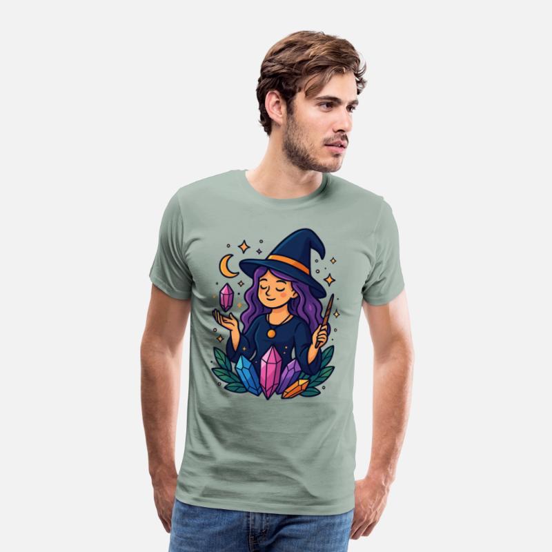 Mystical Crystal Witch Illustration