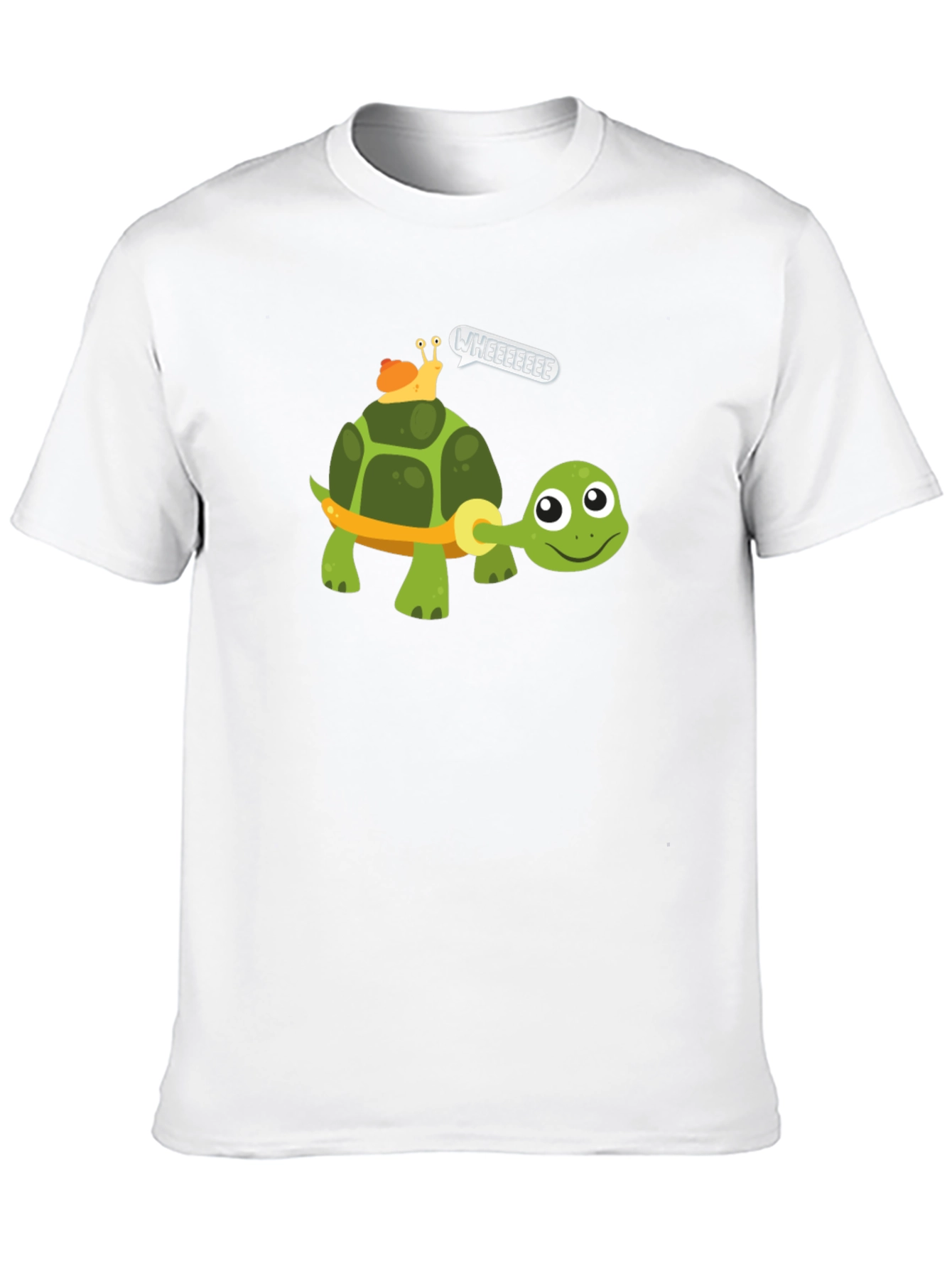 Funny Turtle & Snail Ride Graphic T-Shirt