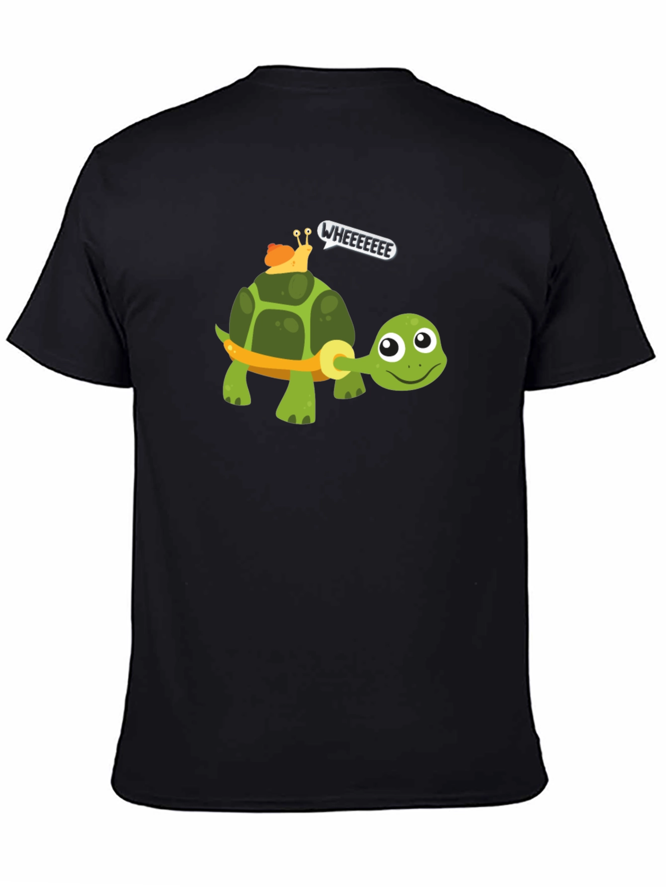 Funny Turtle & Snail Ride Graphic T-Shirt