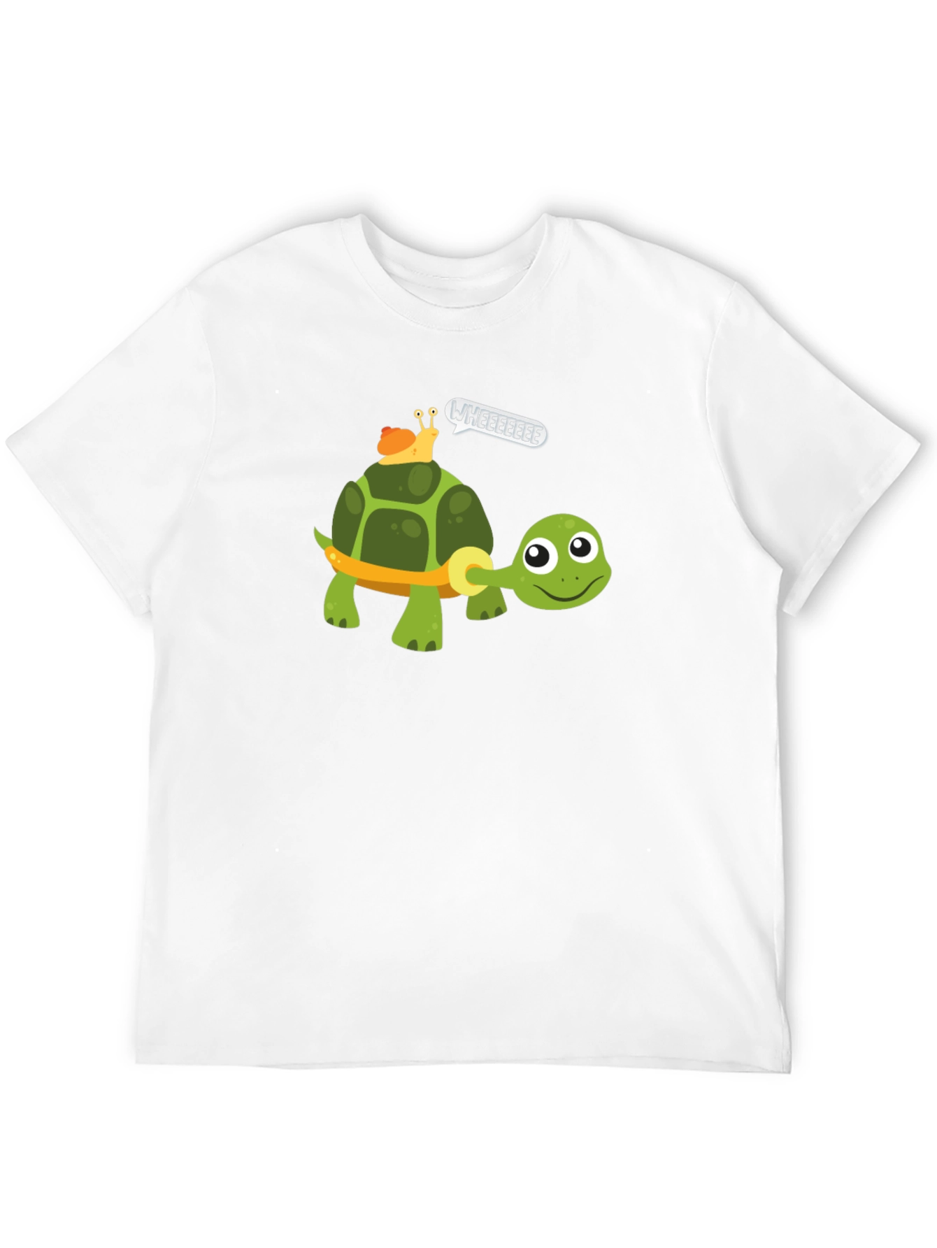 Funny Turtle & Snail Ride Graphic T-Shirt