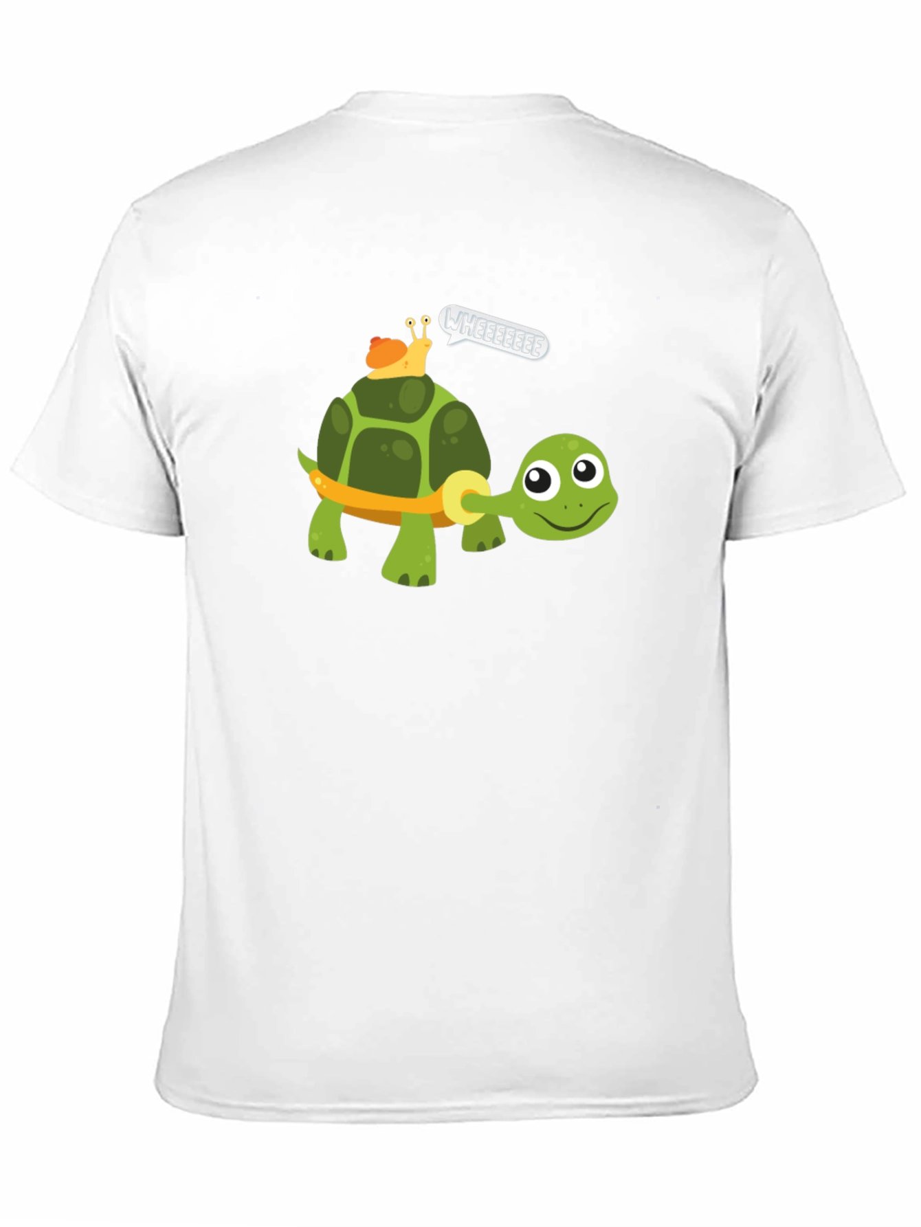 Funny Turtle & Snail Ride Graphic T-Shirt
