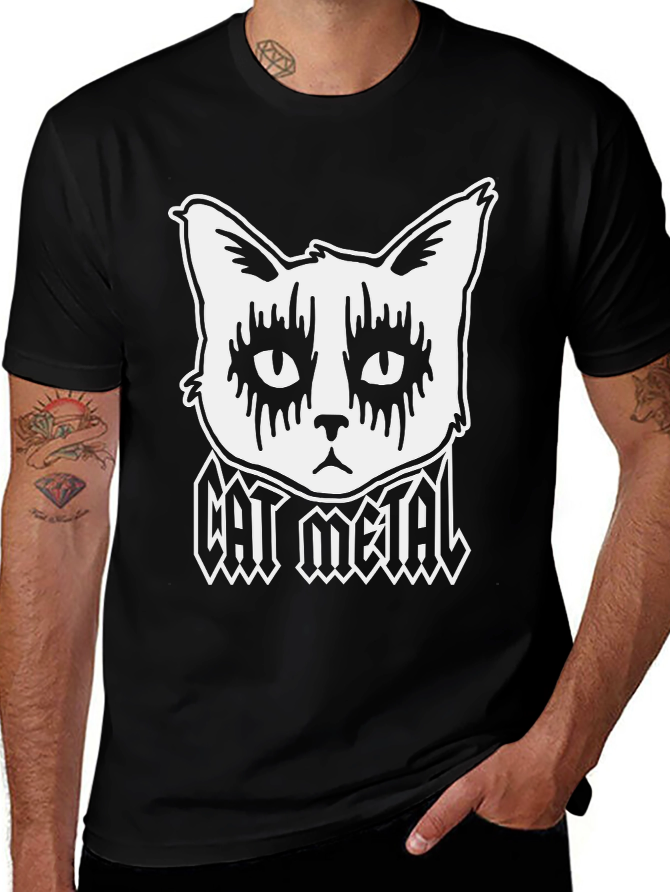 Cat Metal T-Shirt: Unleash Your Inner Rocker!