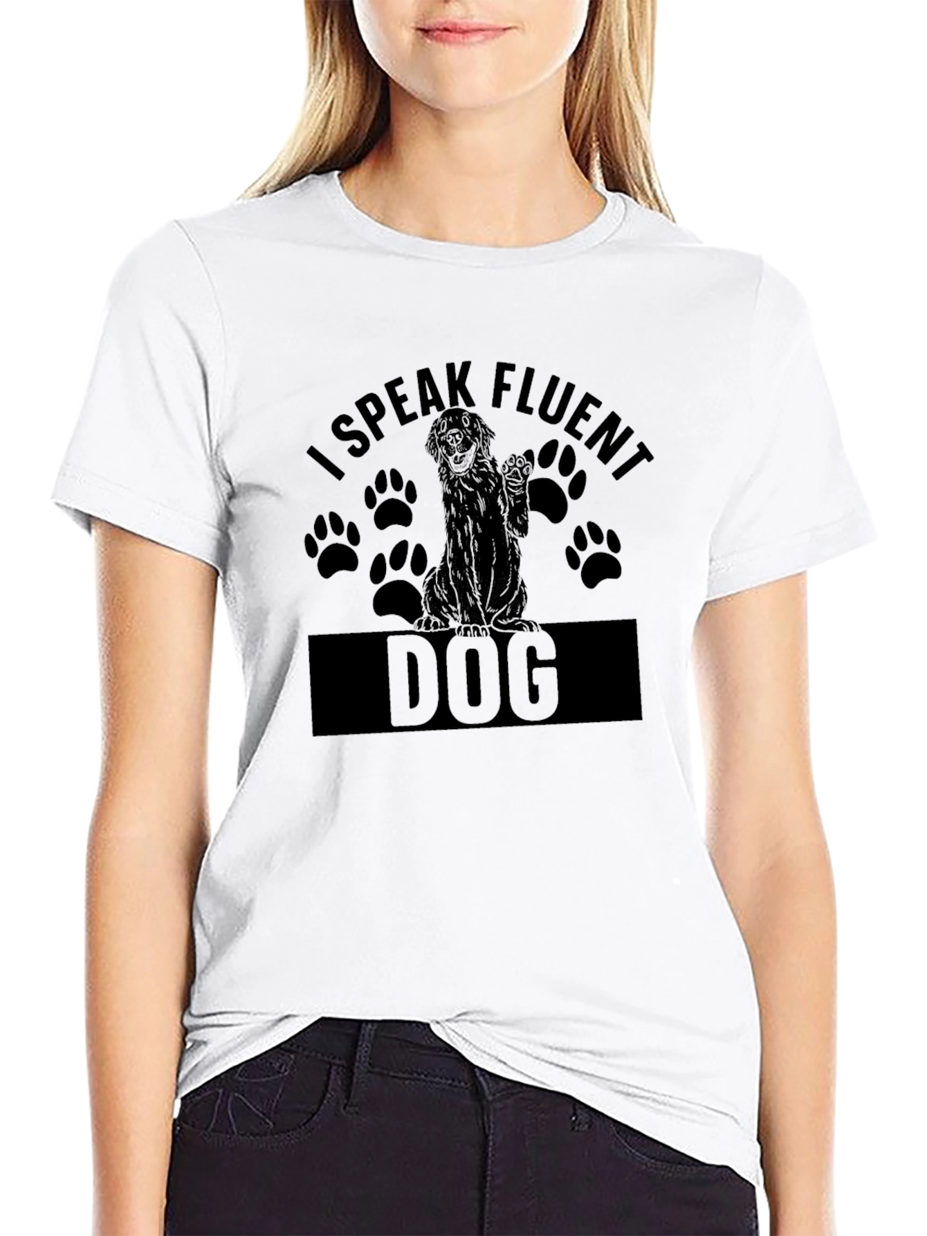 I Speak Fluent Dog T-Shirt – Funny Dog Lover Graphic Tee Gift
