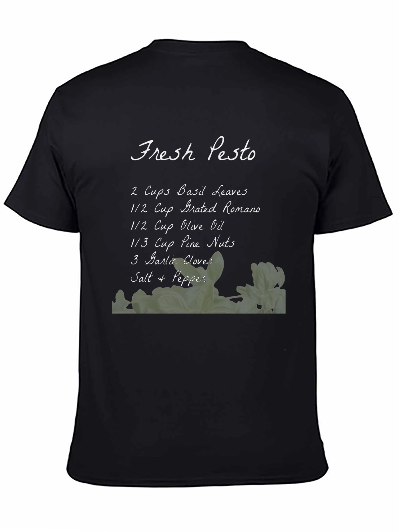 Fresh Pesto Recipe T-Shirt - Culinary Gift