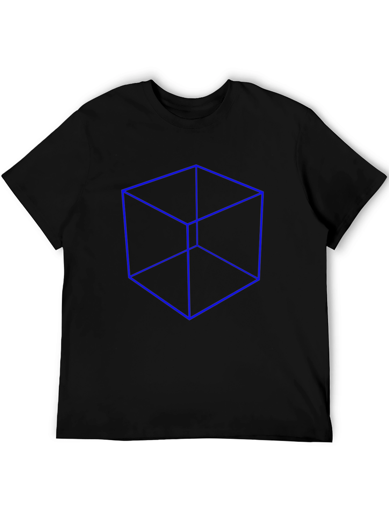 Geometric Cube Illusion T-Shirt - Modern Art Design