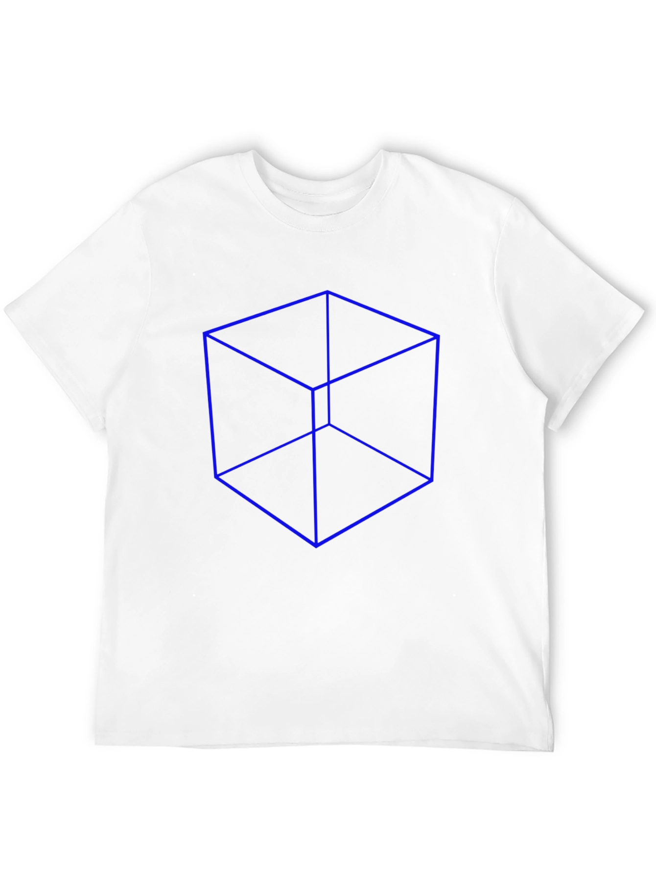 Geometric Cube Illusion T-Shirt - Modern Art Design