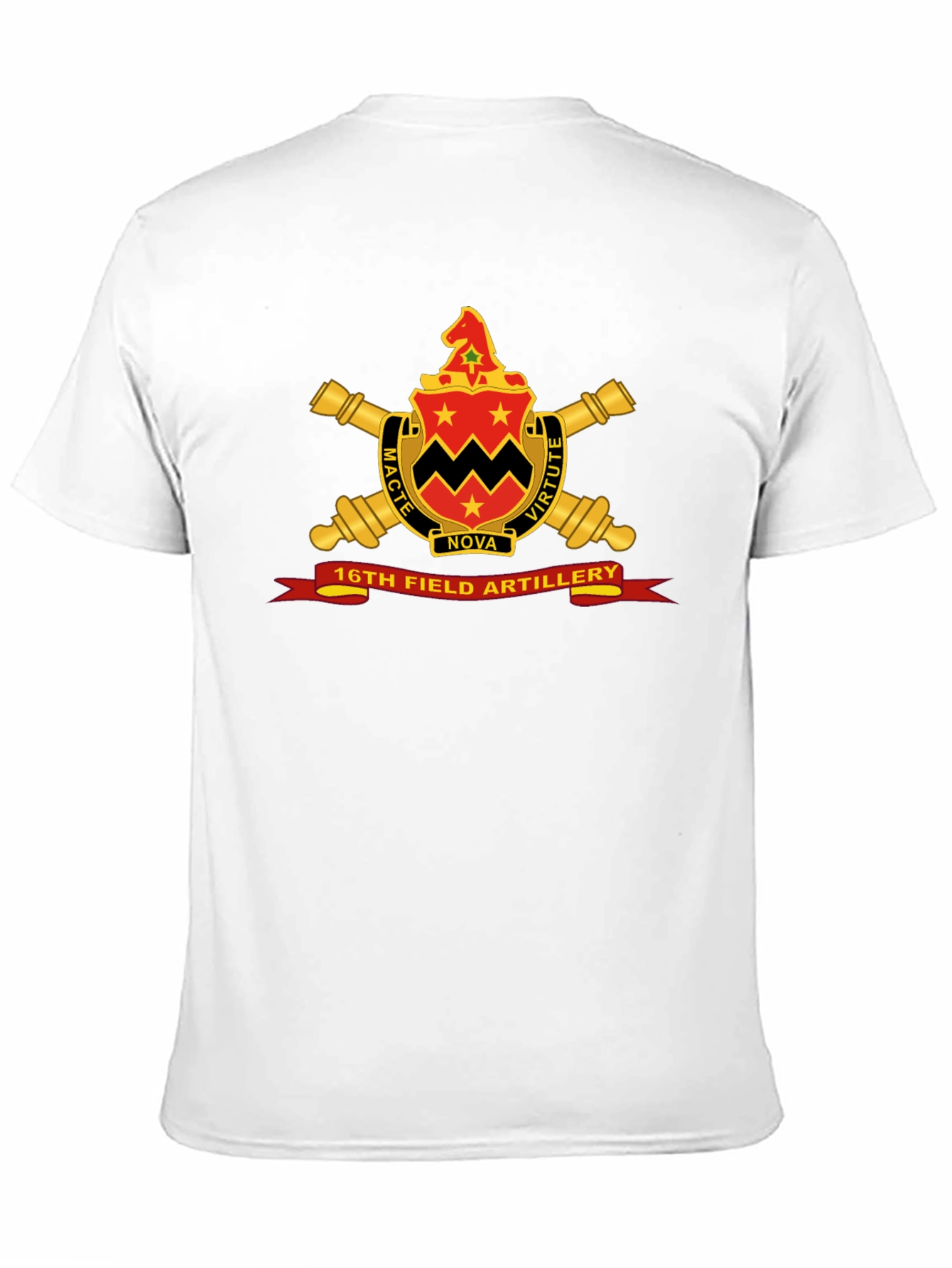 16th Field Artillery Crest Black T-Shirt