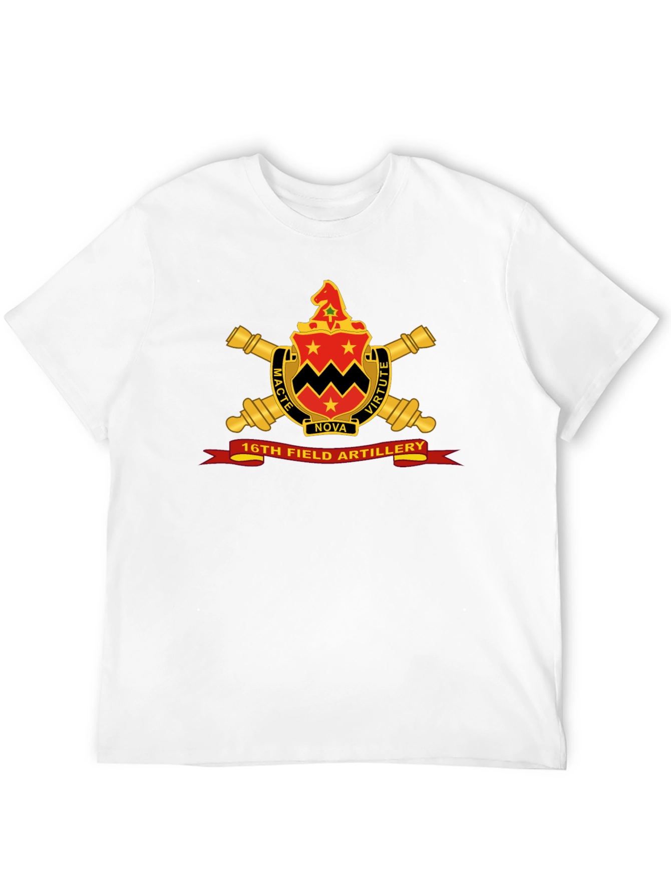 16th Field Artillery Crest Black T-Shirt