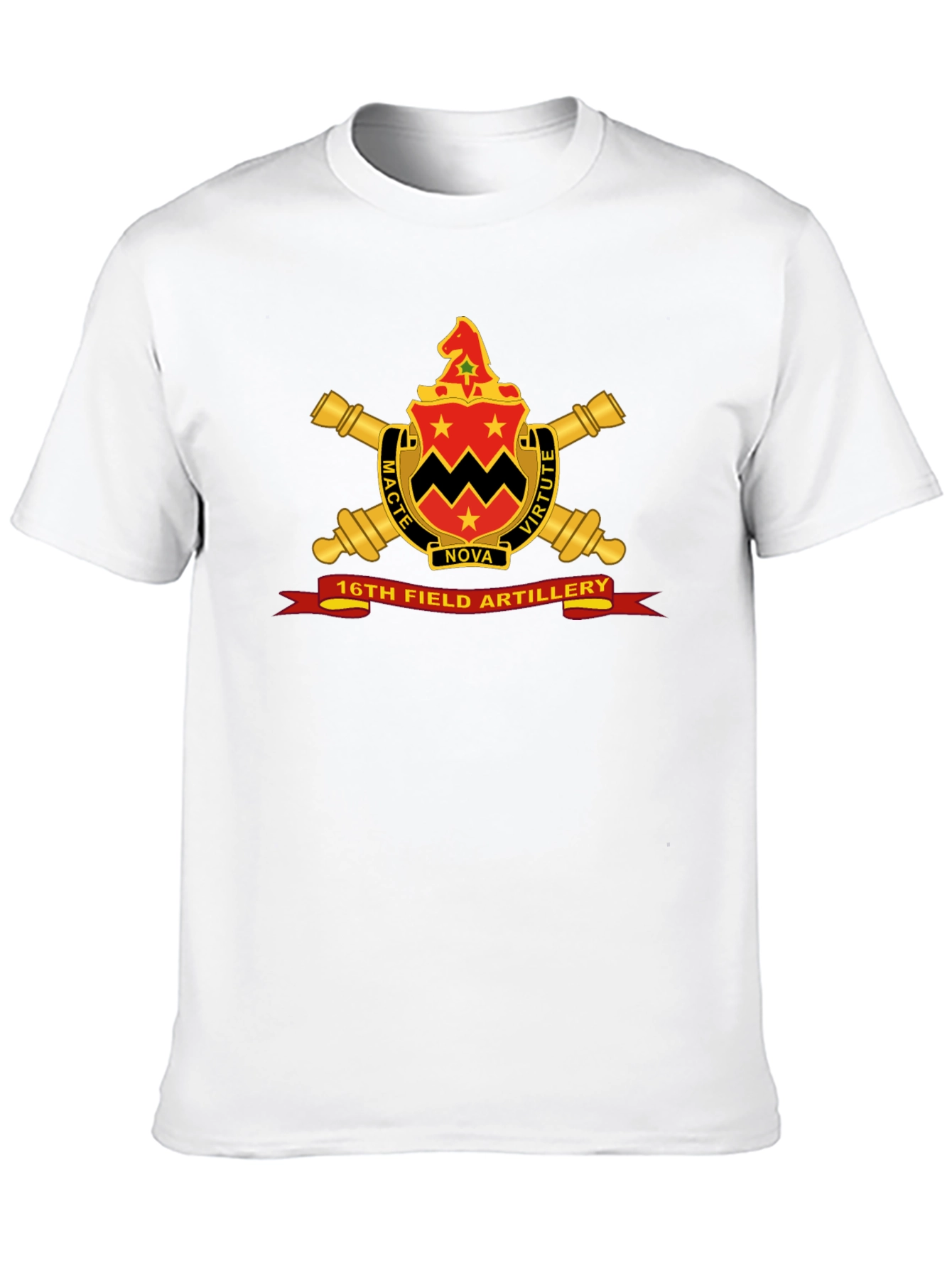 16th Field Artillery Crest Black T-Shirt