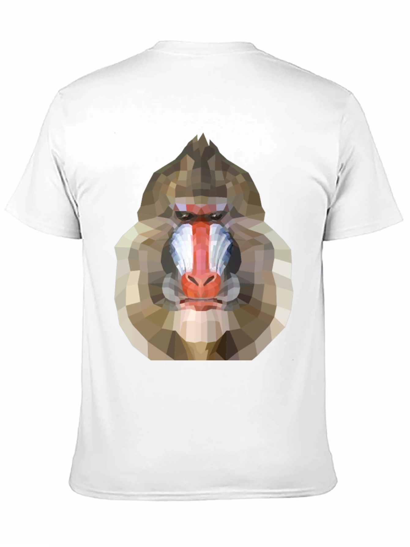 Geometric Mandrill Graphic Tee - Unique Art T-Shirt