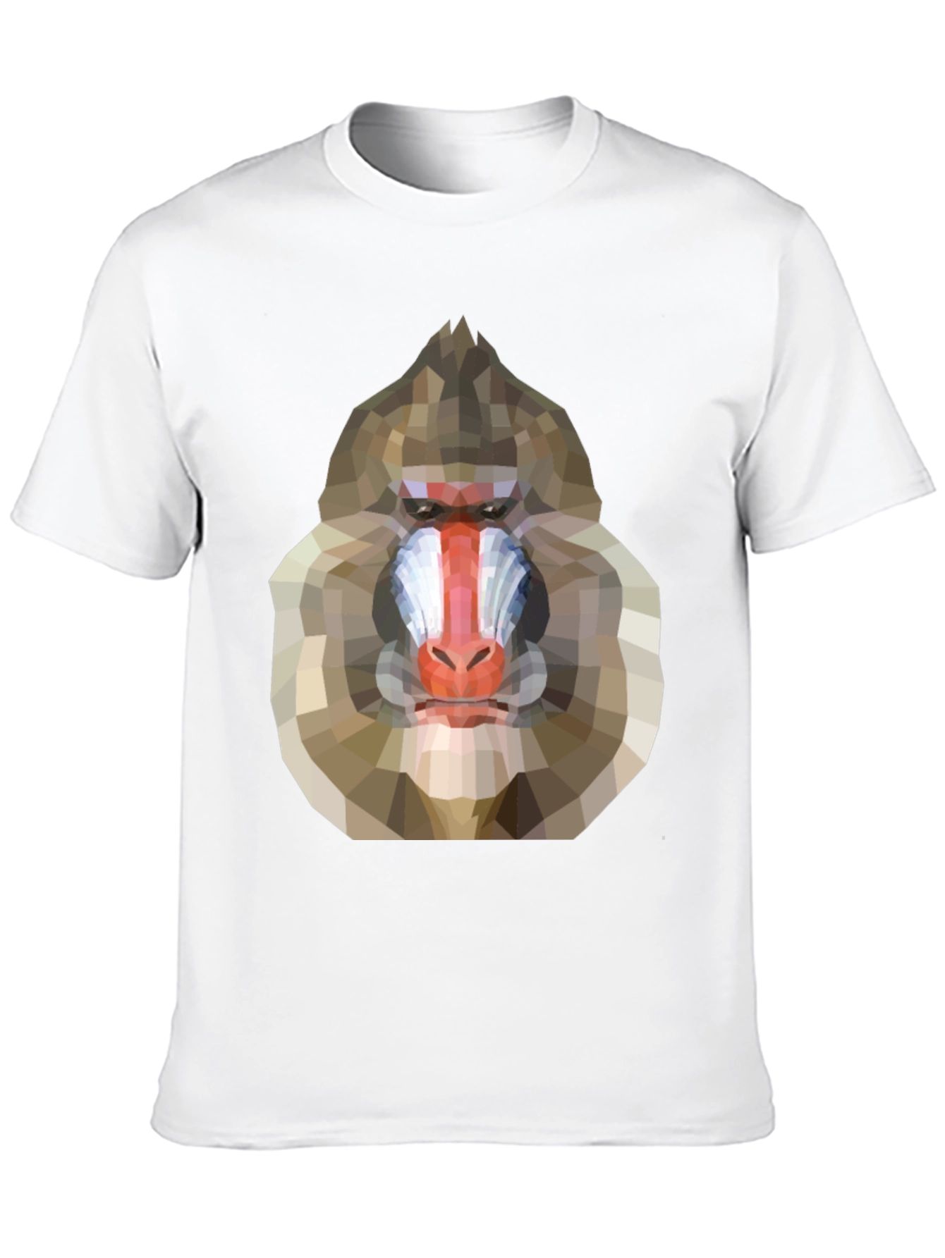 Geometric Mandrill Graphic Tee - Unique Art T-Shirt