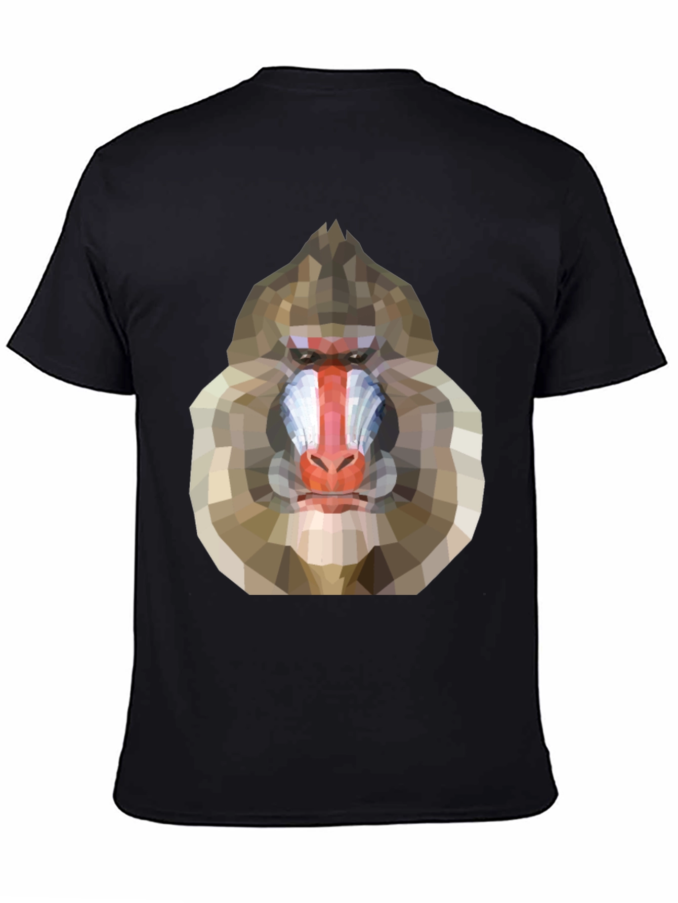 Geometric Mandrill Graphic Tee - Unique Art T-Shirt